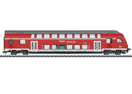 Marklin 43569 HO Scale Type DBbzfa 761 2nd Class Cab Car - 3-Rail - Ready to Run -- German Railroad, Inc. DB AG (Era VI 2017, red, gray, white, Regio)
