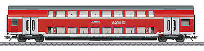Marklin 43571 HO Scale Regio DB Type DBza 751 2nd Class Bi-Level - 3-Rail - Ready to Run -- German Railroad DB AG (Era VI 2012, red, gray)