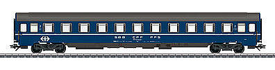 Marklin 43610 HO Scale Eurofima Slumbercoach - 3-Rail - Ready to Run -- Swiss Federal Railways SBB/CFF/FFS (Era IV 1979; blue, black)