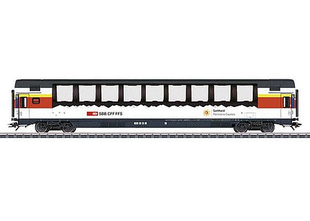 Marklin 43652 HO Scale Type Apm 1st Class Panorama Car - 3-Rail - Ready to Run -- Swiss Federal Railways SBB-CFF-FFS (Era VI 2020, Gotthard Panorama Express,