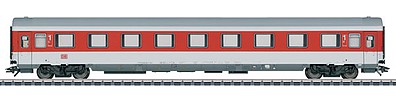 Marklin 43750 HO Scale Type Avmz 107 Compartment Car - 3-Rail Ready to Run -- German Railroad DB AG (Era V 2001 (white, red, gray)