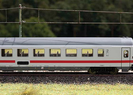 Marklin 43765 HO Scale Type Bpmz 295.4 2nd Class Coach - 3-Rail - Ready to Run -- German Railroad DB AG (Era VI 2003, white, red, gray)