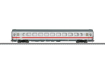 Marklin 43766 HO Scale Type Bpmz 295.6 2nd Class Coach - 3-Rail - Ready to Run -- German Railroad DB AG (Era VI 2003, white, red, gray)