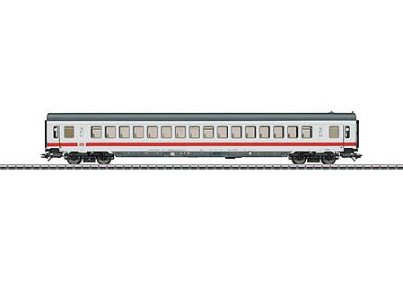 Marklin 43775 HO Scale Type Apmz 125.3 1st Class Coach - 3-Rail - Ready to Run -- German Railroad DB AG (Era VI 2003, white, red, gray)