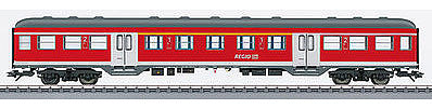 Marklin 43816 HO Scale Silberling/Silver Coin ABnrz 418 1st/2nd Class Commuter - 3-Rail -- German Railroad DB AG #50 80 31-34 300-9 (Era VI, Traffic Red, gray, white)