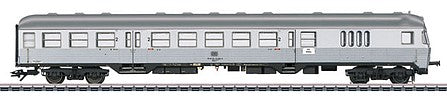 Marklin 43899 HO Scale Type BDnrzf 740 2nd Class Cab Control Car - 3-Rail - Ready to Run -- German Federal Railroad DB (Era IV 1975, silver, Silver Coin Scheme)