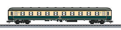 Marklin 43912 HO Scale Type Am 203.0 1st Class Compartment Car - 3-Rail - Ready to Run -- German Federal Railroad DB (Era IV, Mid-1980s, ocean blue, beige)