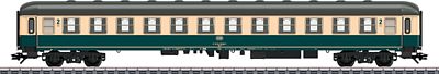Marklin 43923 HO Scale Type Bm 234 2nd Class Compartment Car - 3-Rail - Ready to Run -- German Federal Railroad DB (Era IV, Mid-1980s, ocean blue, beige)