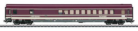 Marklin 43948 HO Scale Type WGmh 804-854 Entertainment Car - 3-Rail - Sound - Ready to Run - Exclusiv -- Euro-Express (Era VI, maroon, cream)