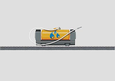 Marklin 44102 HO Scale Tank Car for #441-29210 - 3-Rail - Ready to Run - My World -- Gray, Yellow, Blue