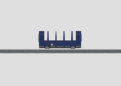 Marklin 44104 HO Scale Stake Flatcar for #441-29210 - 3-Rail - Ready to Run - My World -- Blue, Gray
