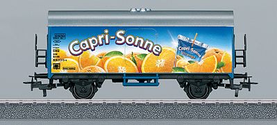 Marklin 44208 HO Scale Reefer - 3-Rail - Ready to Run - My World -- SiSi-Werke Betriebs (Capri-Sonne Full-Color Graphics, German Lettering)