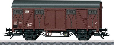 Marklin 44500 HO Scale Type Gs 210 Boxcar - 3-Rail Ready to Run -- German Federal Railroad DB (Era IV 1983, Boxcar Red, black)