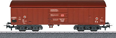 Marklin 44600 HO Scale Type Taems 890 Covered Gondola - 3-Rail Ready to Run -- German Railroad DB AG (Era VI, Boxcar Red)