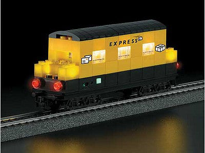 Marklin 44737 HO Scale Building Block Car with Light Blocks - 3-Rail - Ready to Run - Start Up -- Yellow, Black