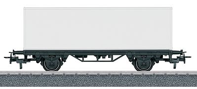 Marklin 44810 HO Scale 2-Axle Container Car w/30' Container - 3-Rail - Ready to Run - My World -- Paintable White Surface (Includes Washable Pens)