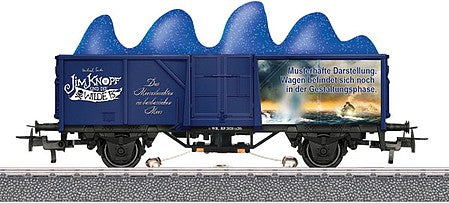 Marklin 44819 HO Scale Gondola with Lighted Marine Lights Load - 3-Rail - Start Up -- Jim Button and the Wild 13 Scheme (blue)