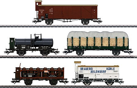 Marklin 45175 HO Scale 175 Years of Railroading in Wurttemberg 5-Car Set - 3-Rail - Ready to Run -- Mixed Era I Schemes and Car Types