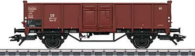 Marklin 46058 HO Scale Type Omm 55 Gondola - 3-Rail - Ready to Run -- German Federal Railroad DB (Era III, Boxcar Red)