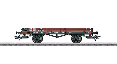 Marklin 46070 HO Scale Type X-05 Low Side Gondola - 3-Rail Ready to Run -- German Federal Railroad DB (Era III, Boxcar Red)