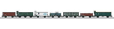 Marklin 46085 HO Scale DRG 7-Car Freight Set - 3-Rail - Ready to Run -- German State Railroad DRG (Era II 1923)