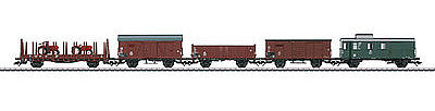 Marklin 46089 HO Scale Era III 5-Freight Car Set - 3-Rail - Ready to Run -- German Federal Railroad DB (Era III, 1960)