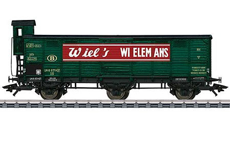 Marklin 46164 HO Scale 3-Axle Beer Reefer - 3-Rail - Ready to Run -- Wiel's Wielemans (Era III 1950s, green, red)