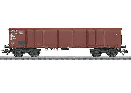 Marklin 46908 HO Scale Type Eaos 106 High-Side Gondola - 3-Rail - Ready to Run -- German Federal Railroad DB (Era IV 1960s, Boxcar Red)