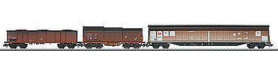 Marklin 47039 HO Scale Era VI 3-Car Freight Set - 3-Rail - Ready to Run -- Weathered German Railroad, Inc. DB AG & Italian State Railways FS