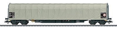 Marklin 47061 HO Scale Type Rilns Sliding-Tarp Car - 3-Rail Ready to Run -- AAE Cargo (Era VI, gray)