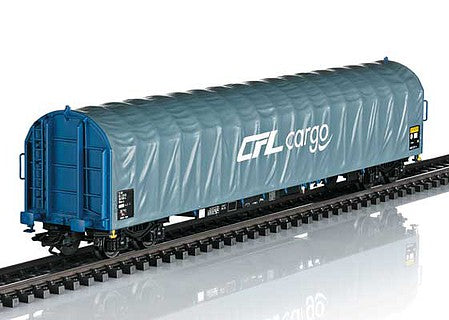 Marklin 47101 HO Scale Type Rilnss Sliding Tarp Car - 3-Rail - Ready to Run -- Luxembourg State Railways CFL (Era VI, blue)