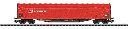 Marklin 47105 HO Scale Type Rils 652 Sliding Tarp Car - 3-Rail - Ready to Run -- German Railroad DB AG (Era VI 2017, red, white)