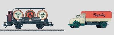 Marklin 48008 HO Scale Hengstenberg 2008 Museum Car Set -- Barrel Car and Magirus Truck