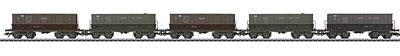 Marklin 48434 HO Scale Mineraliers Type Fad Ore Car 5-Pack - 3-Rail - Ready to Run -- Societe de Gerance de Wagons de Grande Capacite SGW (Era IV brown, Weathered