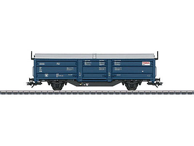 Marklin 48515 HO Scale Type Tbis 871 Sliding Roof Car - 3-Rail - Ready to Run - Start Up -- 2015 Marklin Magazine Car (Era IV 1987, blue, silver)