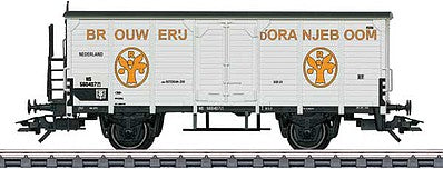 Marklin 48780 HO Scale Wood Beer Reefer with High Brakeman's Platform - 3-Rail - Ready to Run -- Brouwerij D'Oranjeboom (Era III, white, red, yellow)
