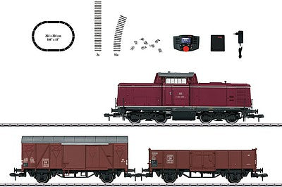 Marklin 55046 1:32 Scale Diesel Freight Starter Set - Sound and Digital -- German Federal Railroad DB (Era III, Class V 100), 2 Cars