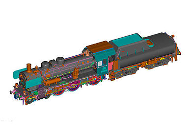 Marklin 55386 I Scale Class 38.10-40 4-6-0 & Tub Style Tender w/Sound & DCC -- German Federal Railroad DB (Era III, black, red)