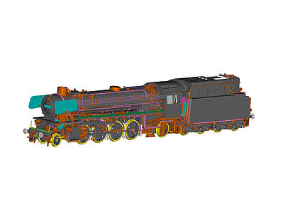 Marklin 55424 I Scale Class 41 2-8-2 & 2Z2ZT34 Oil Tender w/Sound & DCC -- German Federal Railroad DB (Era IV, black, red)