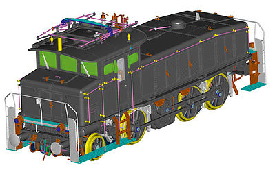 Marklin 55603 I Scale Class E 60 Electric w/Sound & DCC -- German Federal Railroad DB (Era III, red)