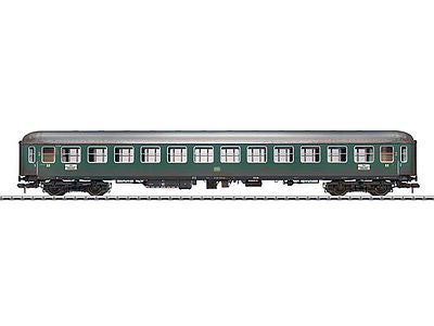 Marklin 58028 I Scale Type B4um-61 2nd Class Coach - Ready to Run -- German Federal Railroad DB #19 407 (Weathered, Era III, chrome oxide green)