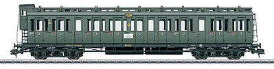 Marklin 58084 1:32 Scale Type C4 Pr 04 3rd Class Compartment Car w/Interior Light - Ready to Run -- German State Railroad Company DRG #2 (Era II, green)