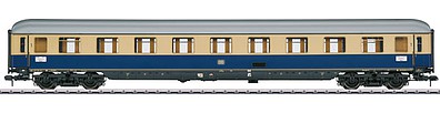Marklin 58095 I Scale Type Av4um-62 Compartment Car - Ready to Run -- German Federal Railroad DB #3 (Era III Rheingold 1962, blue, ivory, silver)