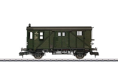 Marklin 58119 1:32 Scale Type Pwg Pr 14 Freight Train Baggage Car - Ready to Run -- German Federal Railroad DB 132 543 (Era III, green)