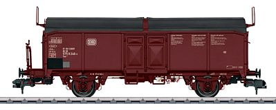 Marklin 58251 I Scale Type Tms 851 Sliding-Roof Covered Gondola w/Brakeman's Platform - Ready to Run -- German Federal Railroad DB (Era IV, Boxcar Red)