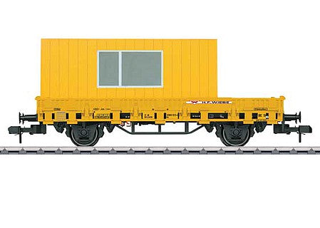 Marklin 58275 I Scale Type Kls Low-Side Car with Mobile Office Load - Ready to Run -- H.F. Wiebe (Era VI, yellow)