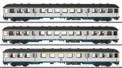 Marklin 58343 I Scale Silberling/Silver Coins 3-Car Set - 3-Rail - Ready to Run -- German Federal Railroad DB