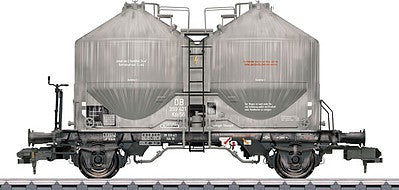 Marklin 58617 I Scale Type Kds 56/UCS 909 Covered Hopper/Silo - Ready to Run -- German Federal Railroad DB #2 (Weathered Era III, gray, black)