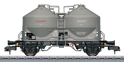 Marklin 58624 I Scale Type Kds 54/UCS 908 Covered Hopper/Silo - Ready to Run -- German Federal Railroad DB (Era III, 1 Each light & dark gray)