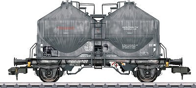 Marklin 58626 1:32 Scale Type Kds 54/UCS 908 Covered Hopper/Silo - Ready to Run -- German Federal Railroad DB #1 (Weathered Era III, gray, black)